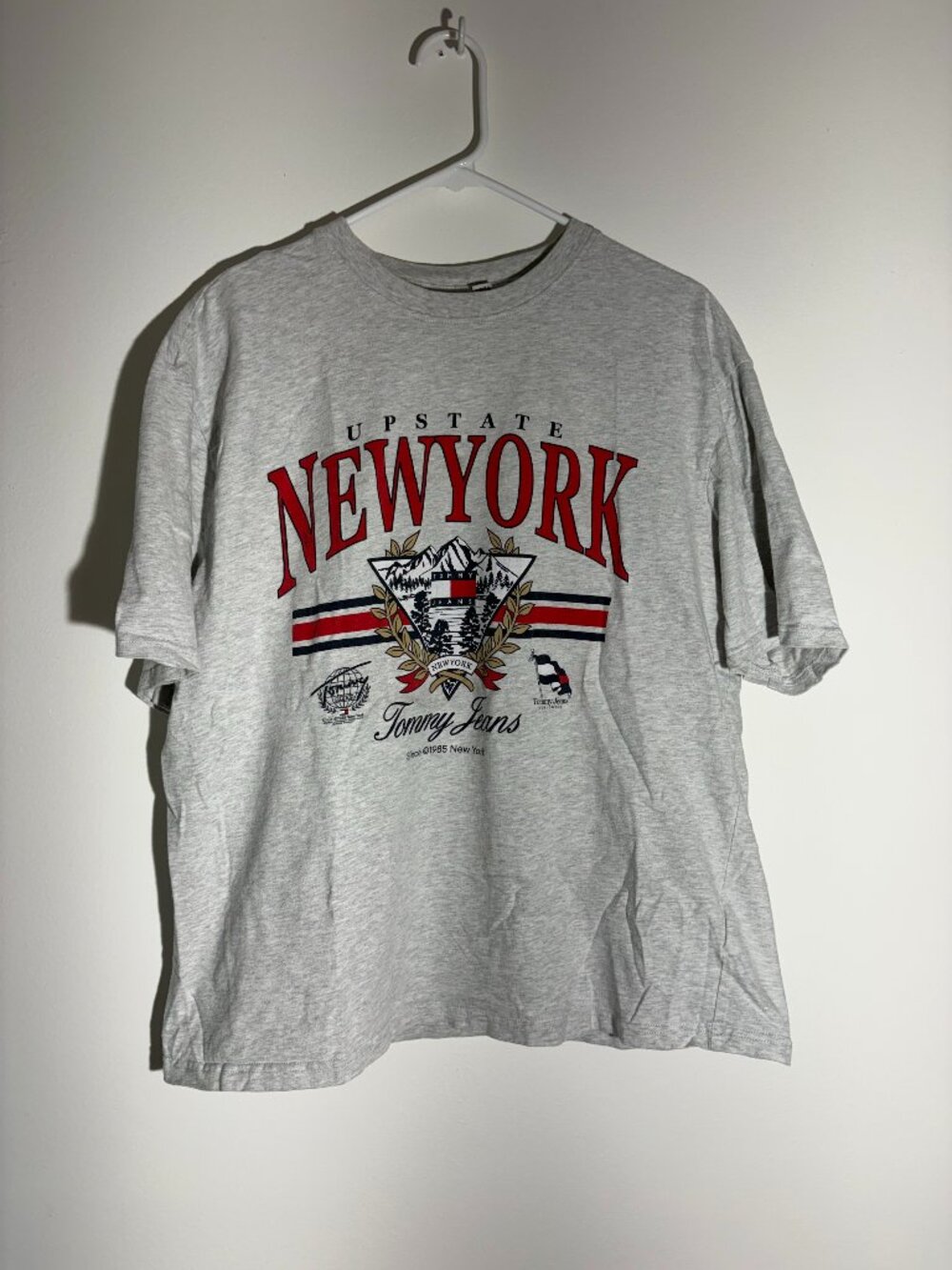 Tommy Jeans Upstate New York Vintage Oversized T-Shirt Grey Size M